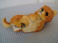Pomeranian Puppy - Red - Resin Ornament / Figurine