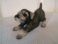Schnauzer Puppy - Ornament / Figurine- Living Stone