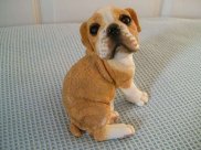 Bulldog Puppy - Tan - Ornament / Figurine - Living Stone