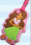 Luggage Tags x 2 - Hula Girl Design