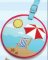 Luggage Tags x 2 - Beach Theme Design