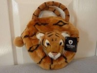 Tiger Soft Toy Bag - Childs Tiger Purse - Ark Toys Soft Toy