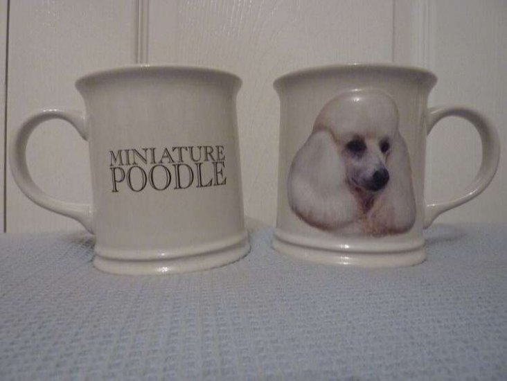Dog Face Coffee Mug - Poodle Mug - Raised Face - 11oz - Click Image to Close