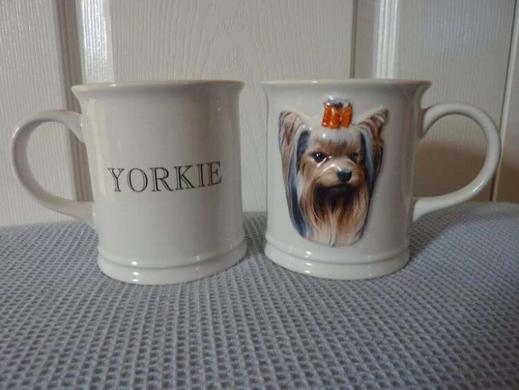 Yorkshire Terrier Mug - 3D Raised Face - Ceramic Dog Mug - Click Image to Close