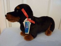 Sausage Dog - Soft Toy - Black - Anna Club Plush - 28cm