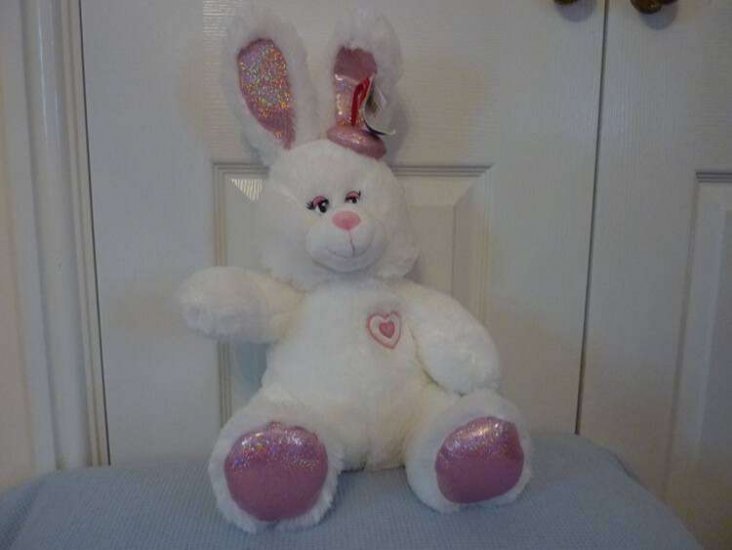 White Soft Toy Rabbit - 32cm - Anna Club Plush - Click Image to Close