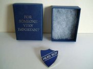 Head Boy Enamel Badge - Blue / Silver - in a Gift Box