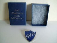 Head Boy Enamel Badge - Blue / Silver - in a Gift Box