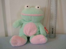 Grins Frog - Pluffie - Ty Toys - 10 inches