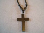 Black Cross Necklace : Hematite Jewellery