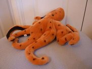 Plush Stuffed Orange Octopus - Soft Toy - Dowman - 28cm