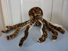 Octopus Plush - Soft Toy - Dowman - Brown - 18cm