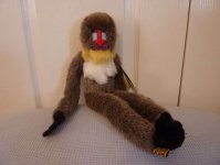 Wild Republic - Mandrill Baboon - Hanging Monkey - 43cm