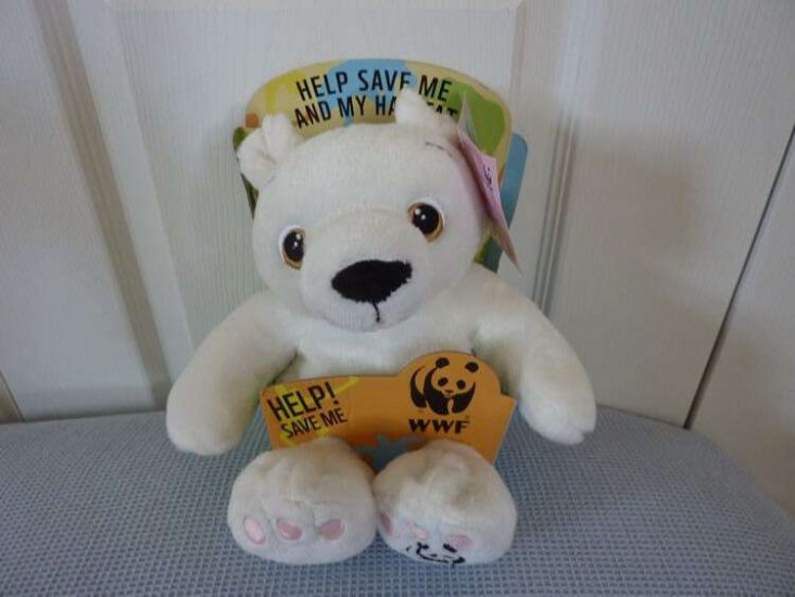 Polar Bear Soft Toy - WWF - Keel Toys - Endangered Animals - Click Image to Close